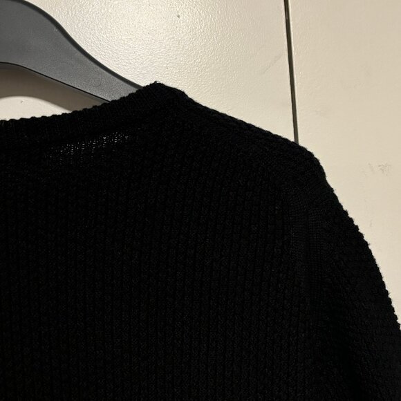 John Smedley Black Merino Wool Crewneck Sweater  Made In England Size XL - Picture 16 of 16
